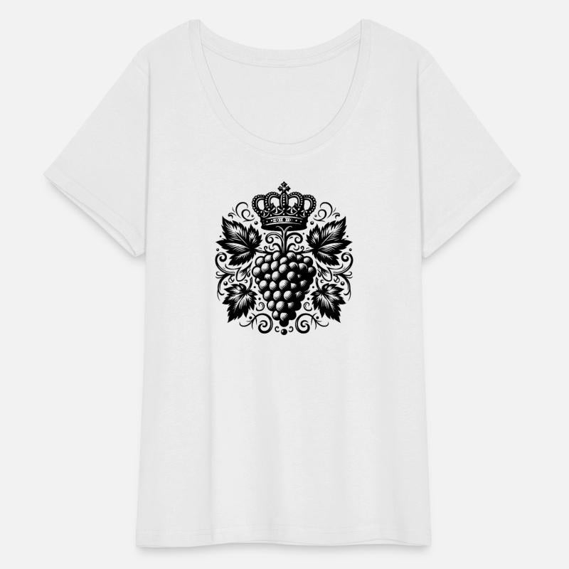 Grapes Motif With Elegance And Crown
