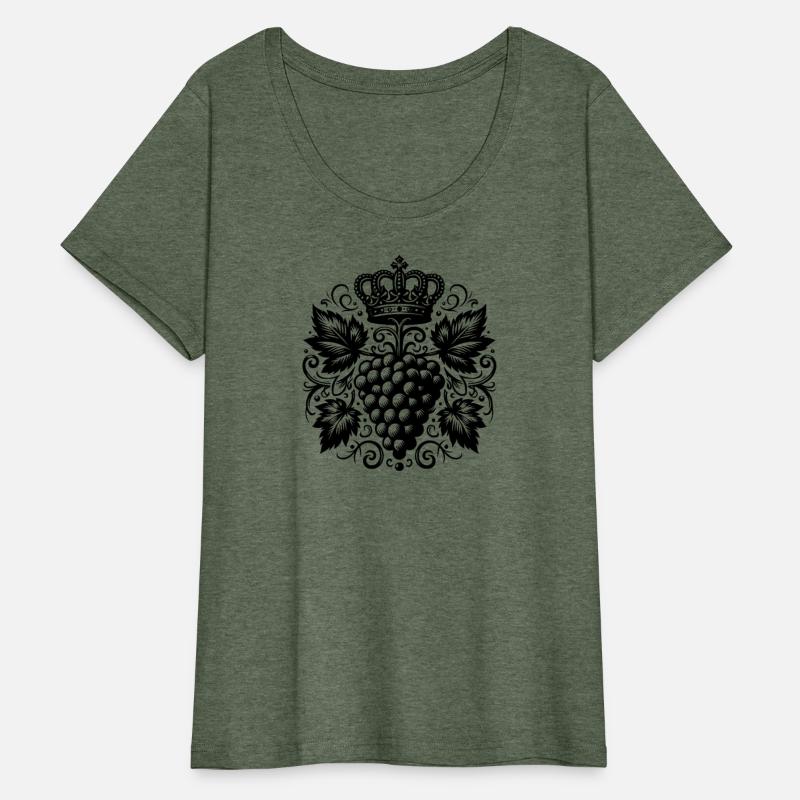 Grapes Motif With Elegance And Crown