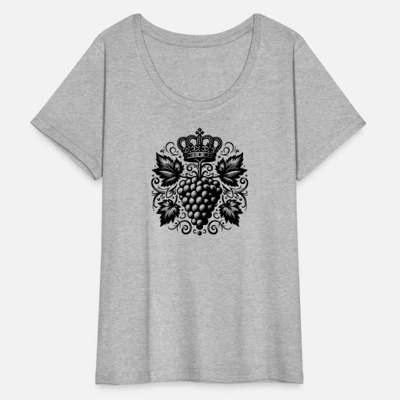 Grapes Motif With Elegance And Crown