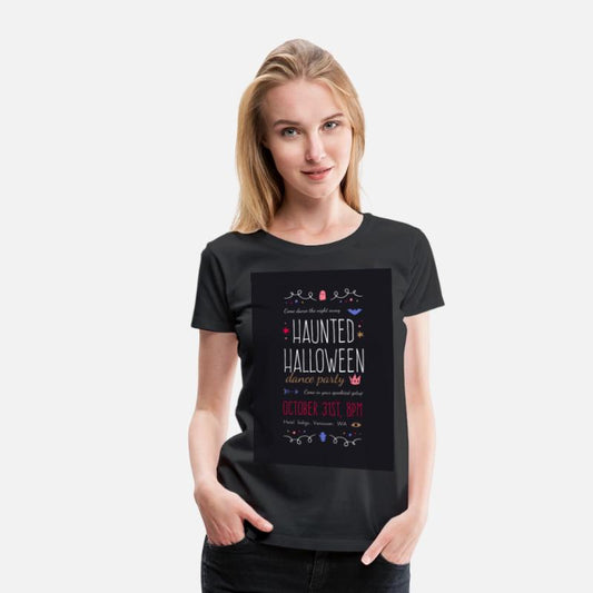 Graphic Haunted Halloween Dance Party Invitation