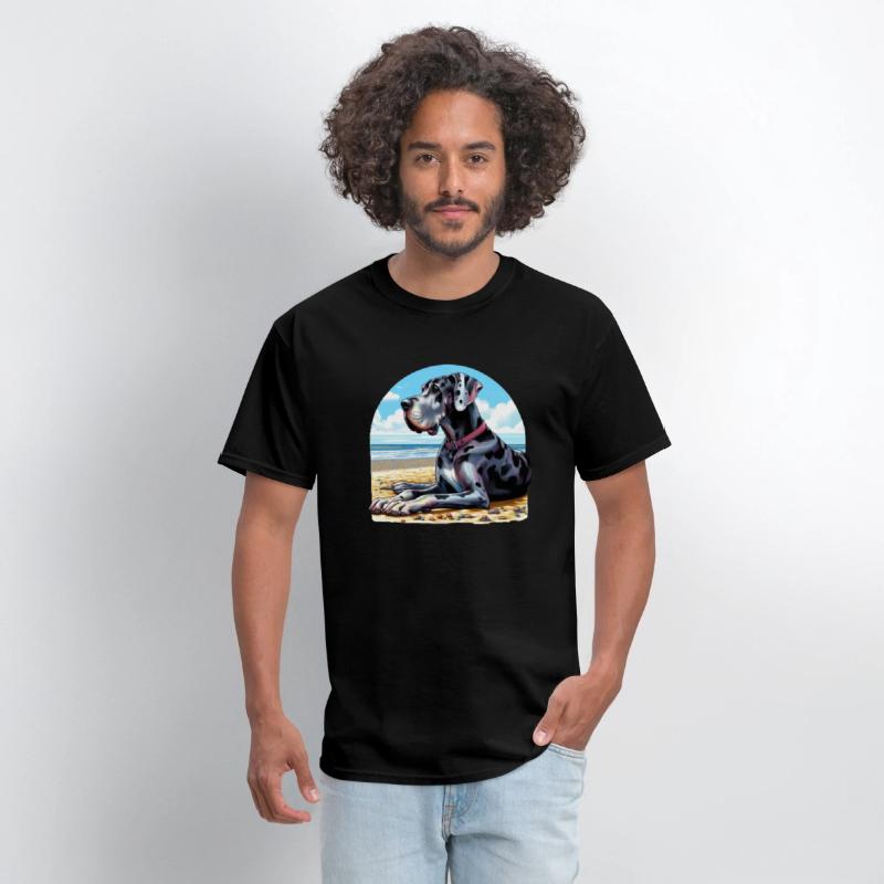 Great Dane On The Beach