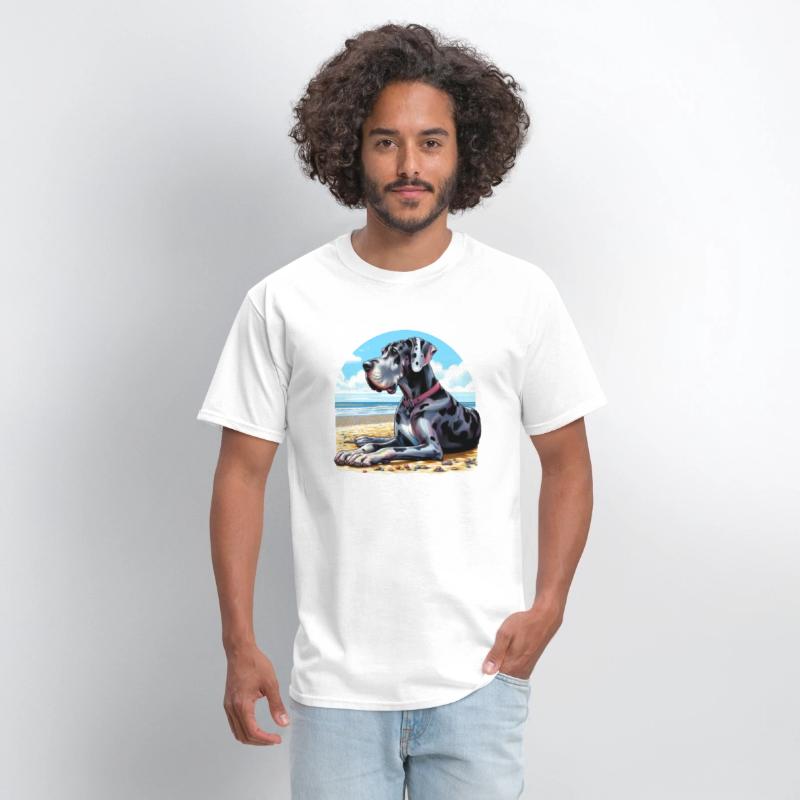 Great Dane On The Beach