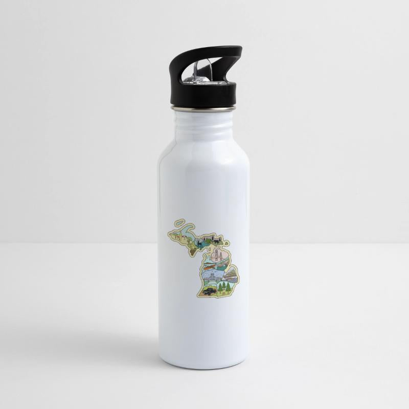 Great Lake State Of Michigan Illustrated Map