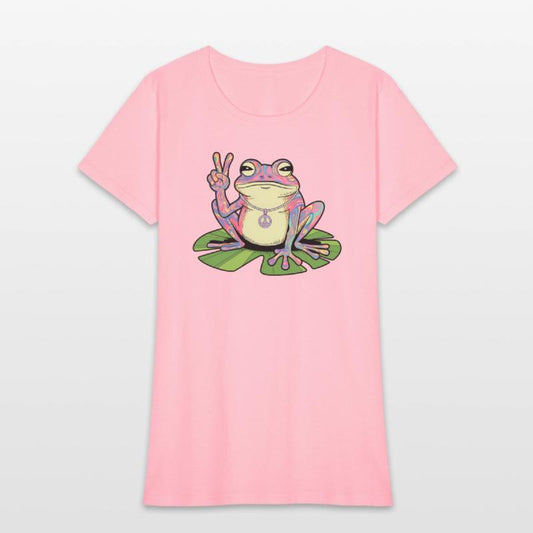 Groovy Peace Frog, Funny Frog Peace Sign