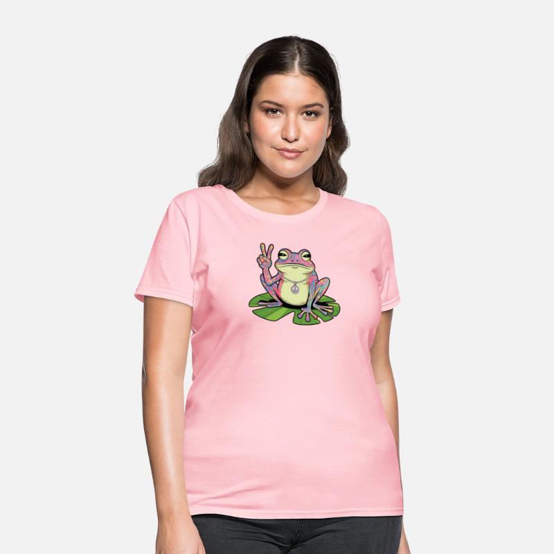 Groovy Peace Frog, Funny Frog Peace Sign