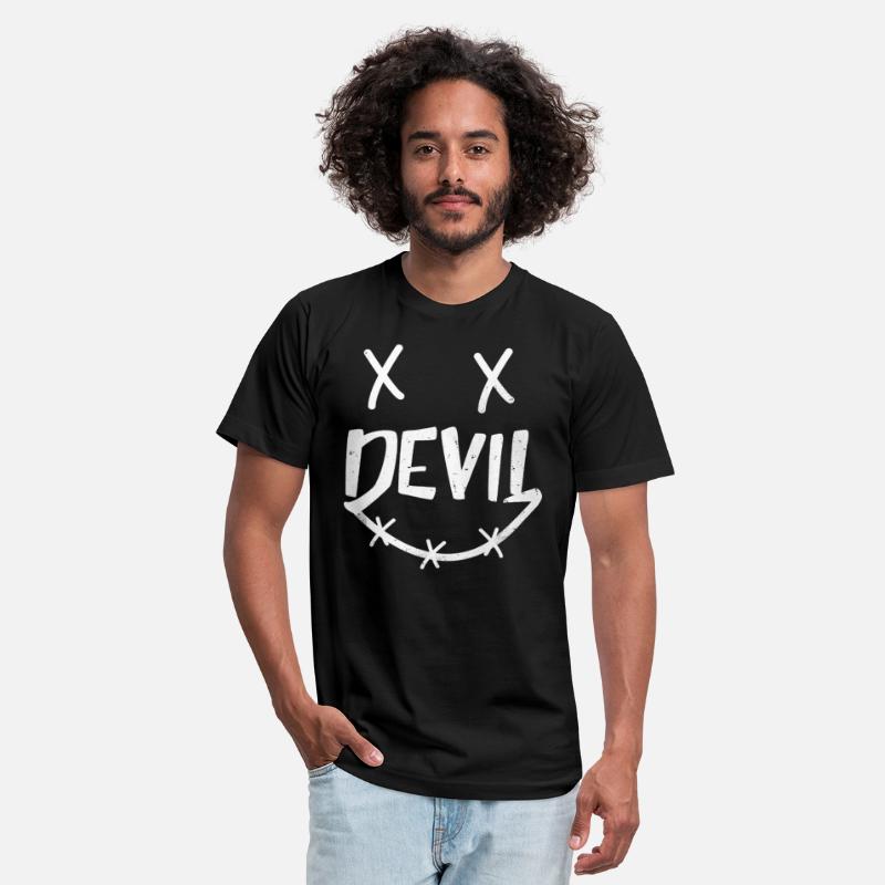 Grunge Smile Face T-Shirt | Vintage Rock Devil