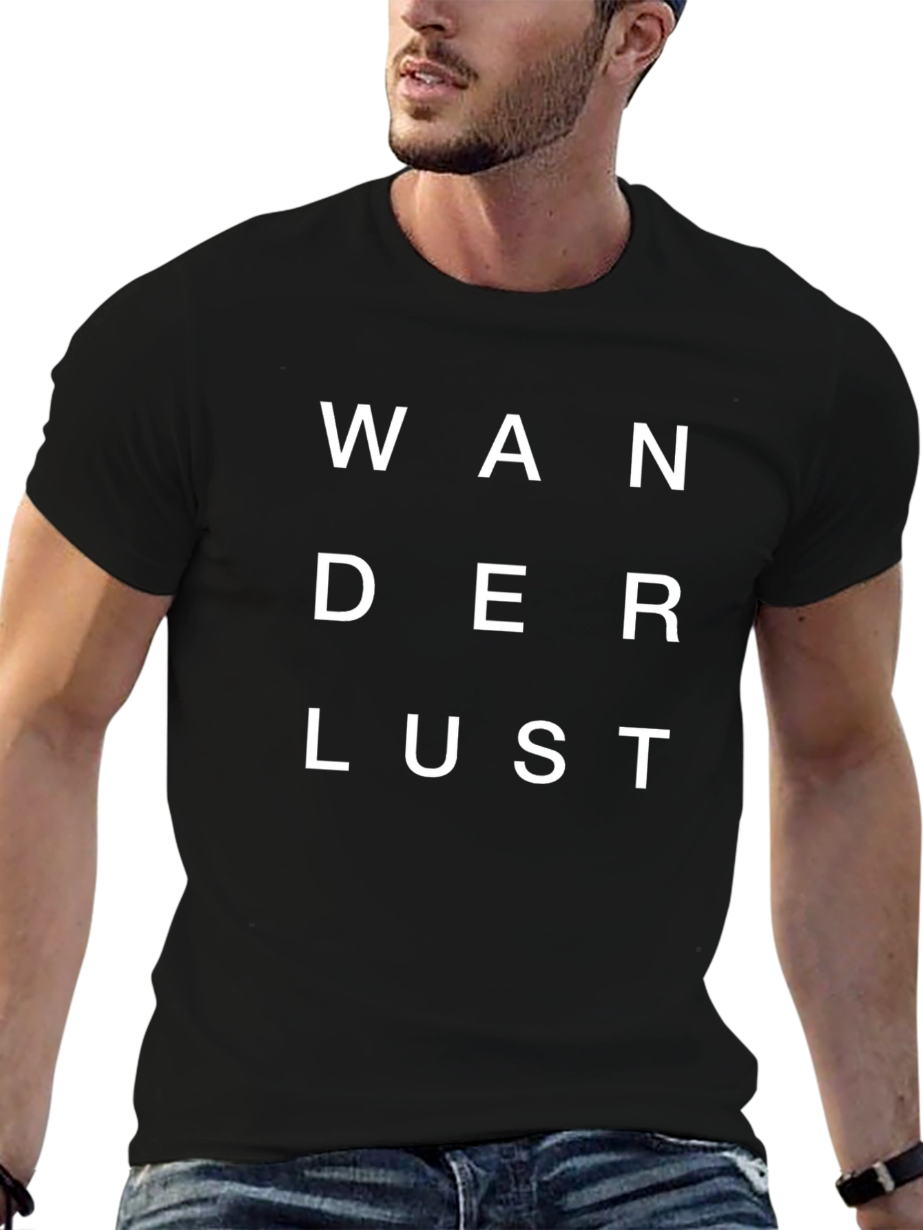 Wanderlust Black Graphic Tee