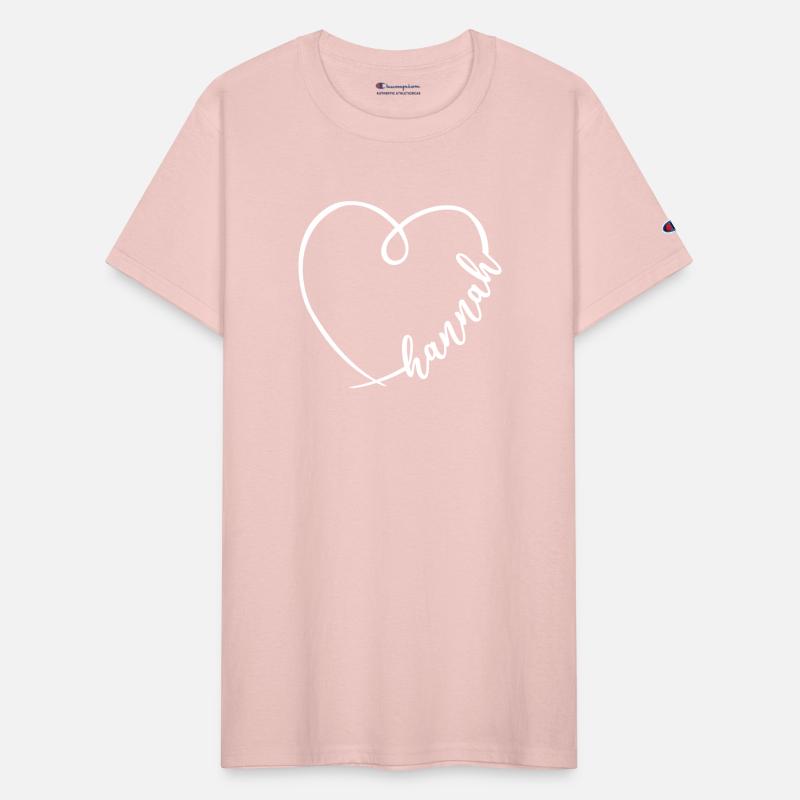 Hannah Name Heart Calligraphy