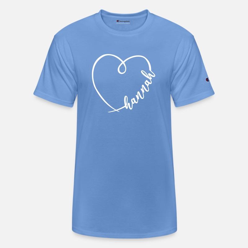 Hannah Name Heart Calligraphy