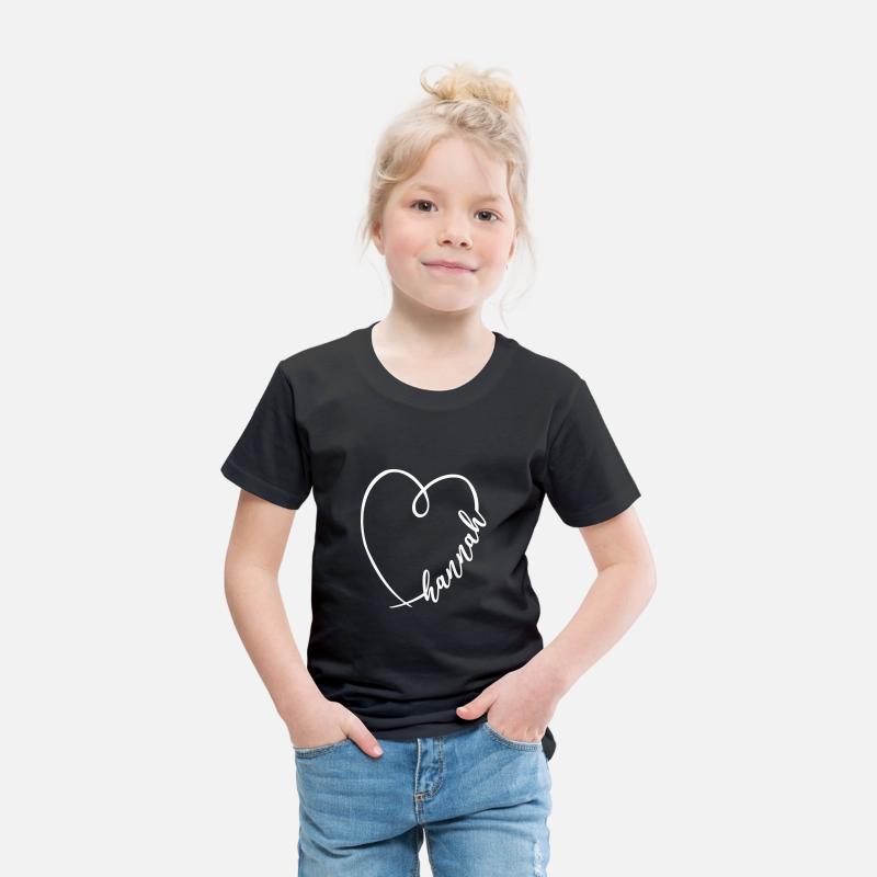 Hannah Name Heart Calligraphy