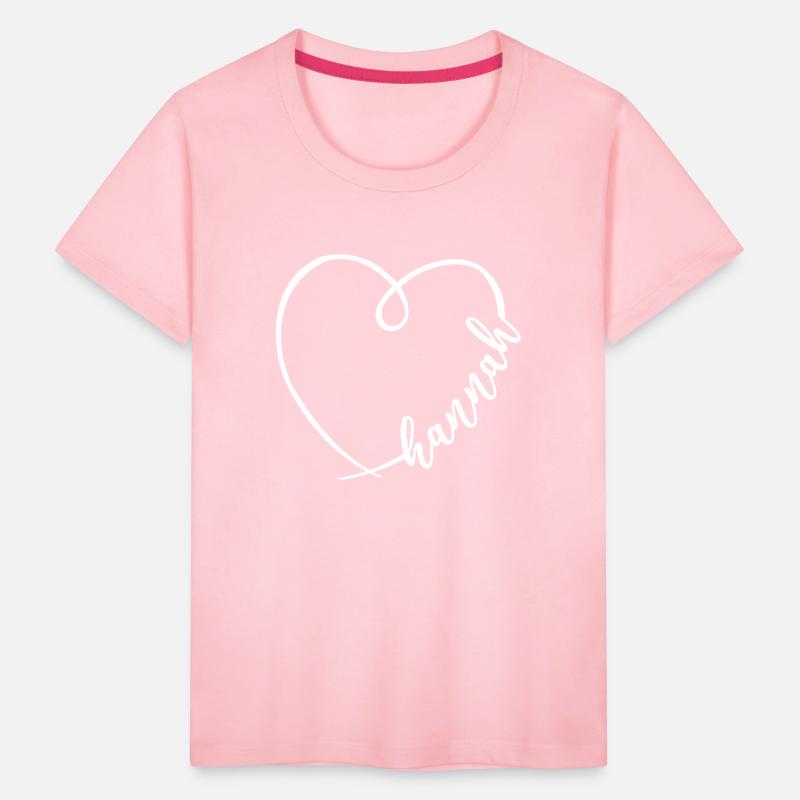 Hannah Name Heart Calligraphy