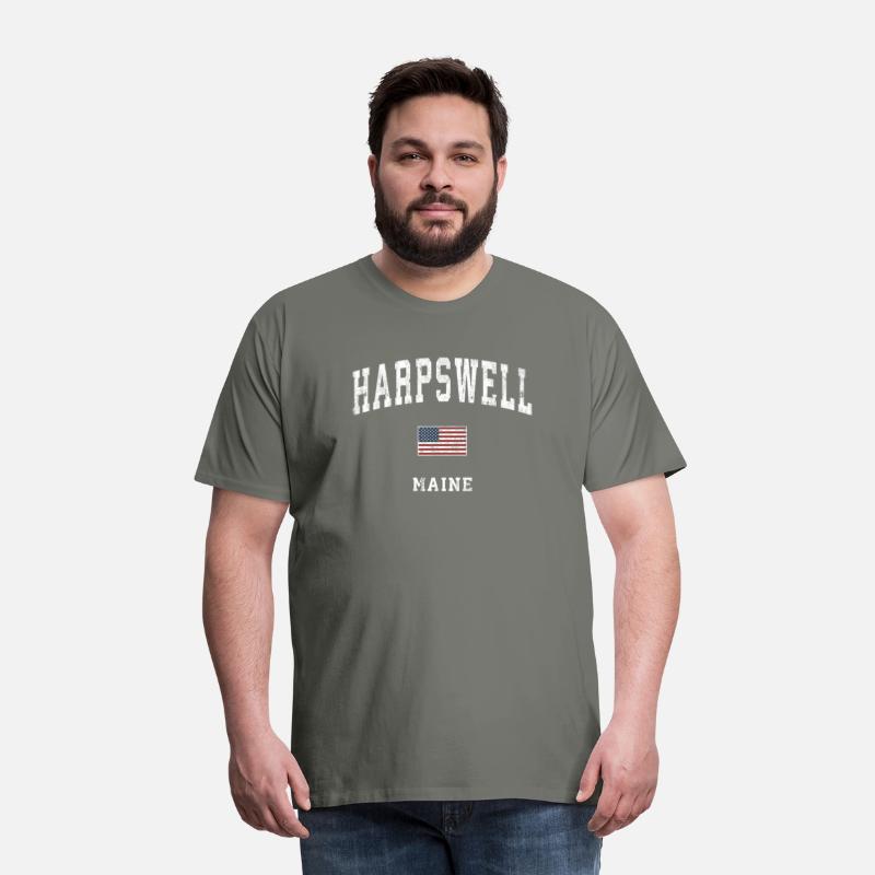 Harpswell Maine Me American Flag Sports