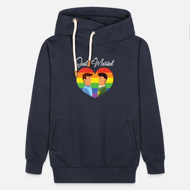 Husband Wife Gays Hugging Together Wedding Day