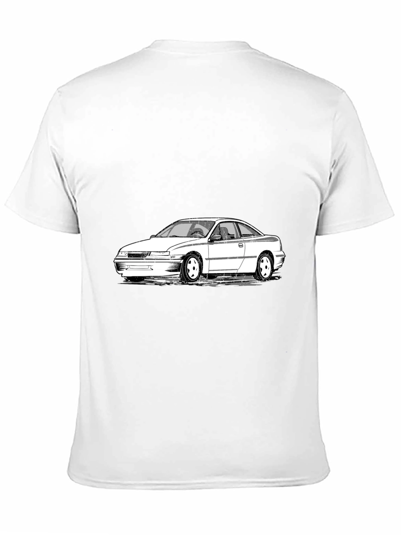 Cool Car Graphic Tee - Black Cotton T-Shirt