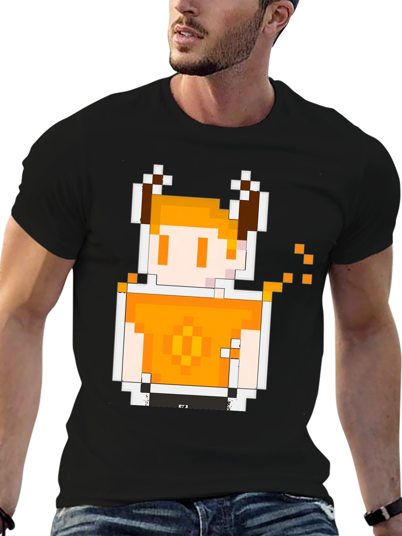 Pixel Art Character T-Shirt - Retro Gaming Style