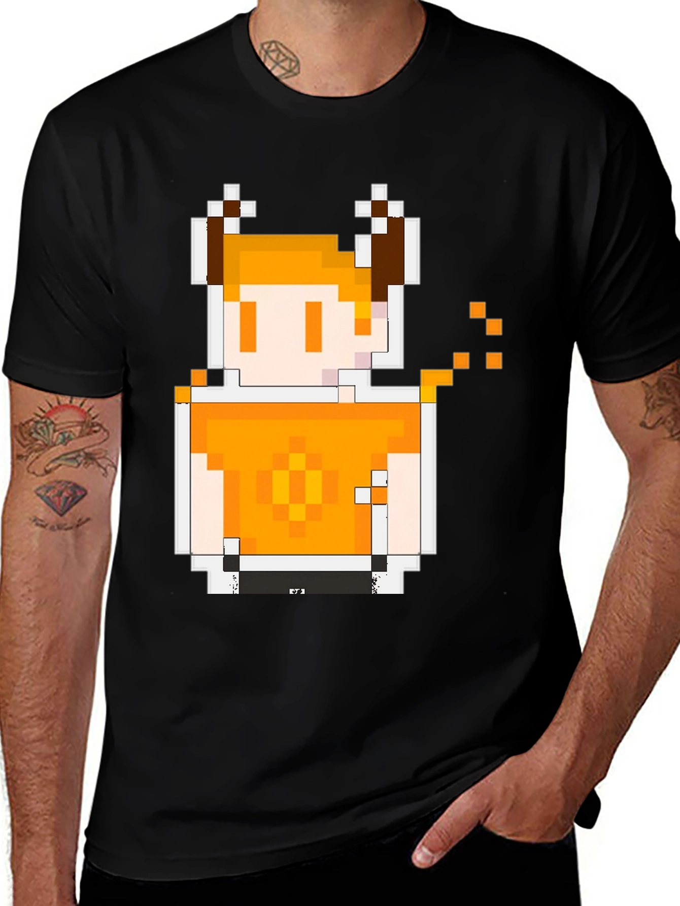 Pixel Art Character T-Shirt - Retro Gaming Style