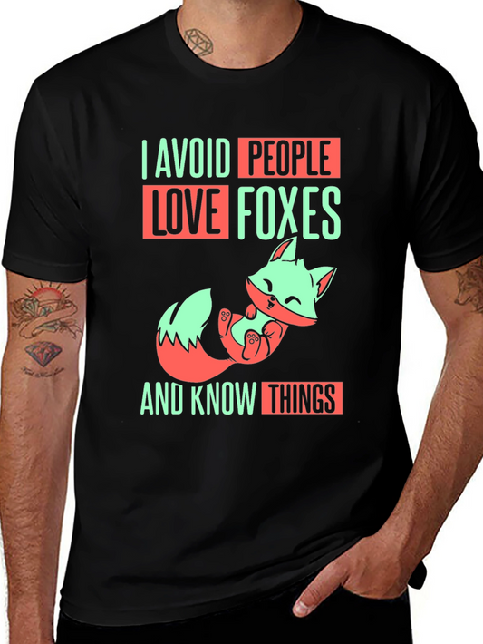I Avoid People Love Foxes T-Shirt - Fun Graphic Tee