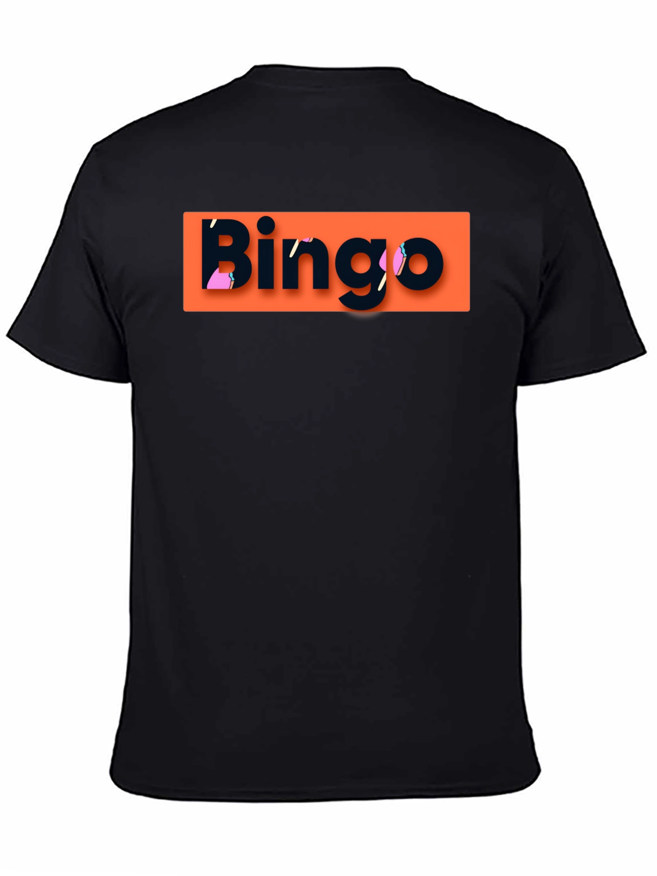 Bingo Graphic T-Shirt - Black Crew Neck Tee