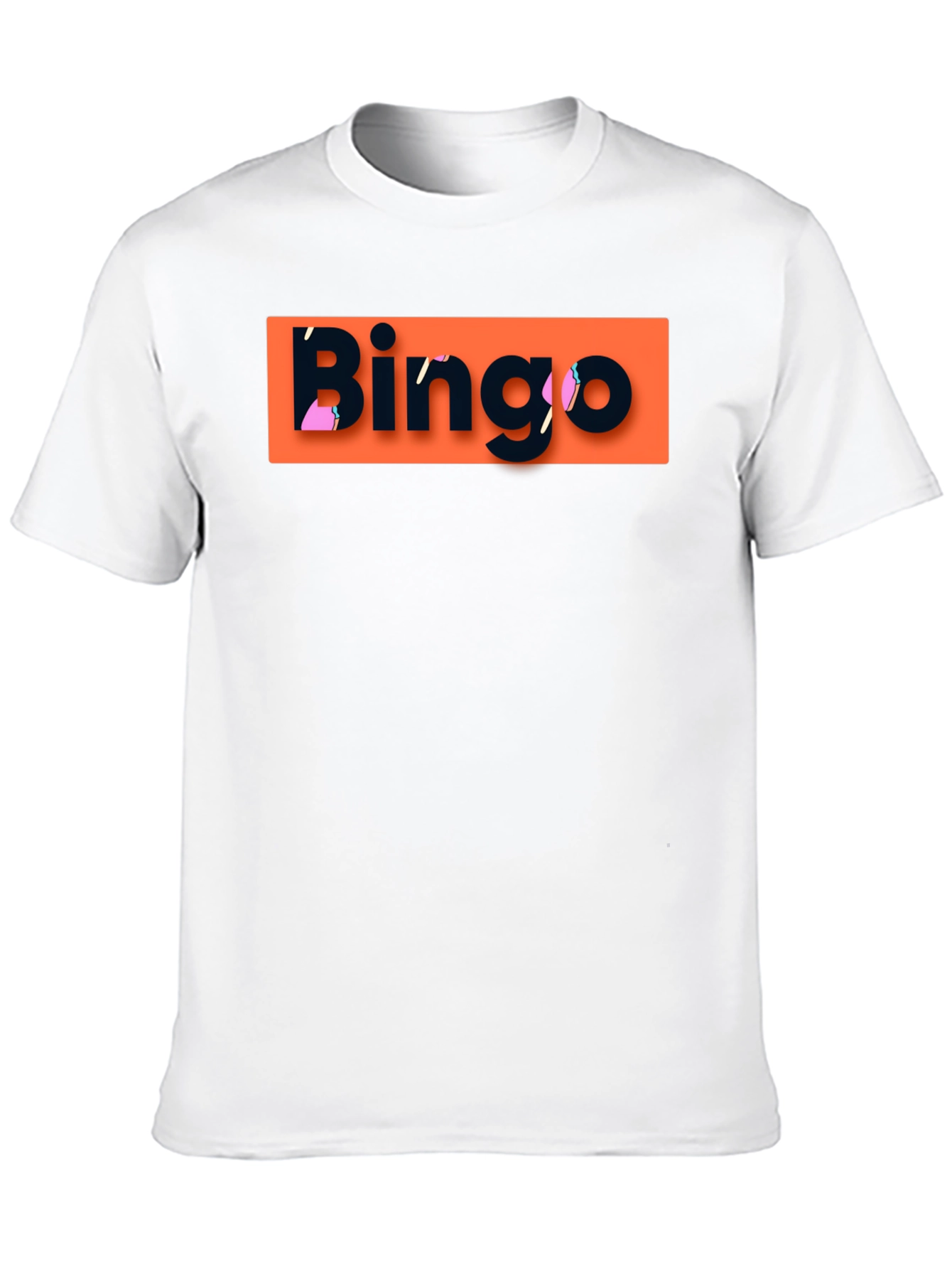 Bingo Graphic T-Shirt - Black Crew Neck Tee