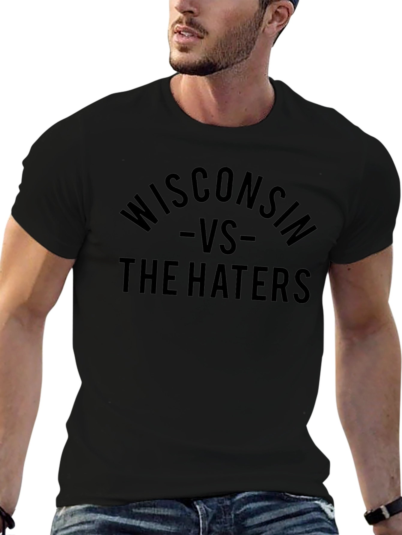 Wisconsin VS The Haters Black T-Shirt