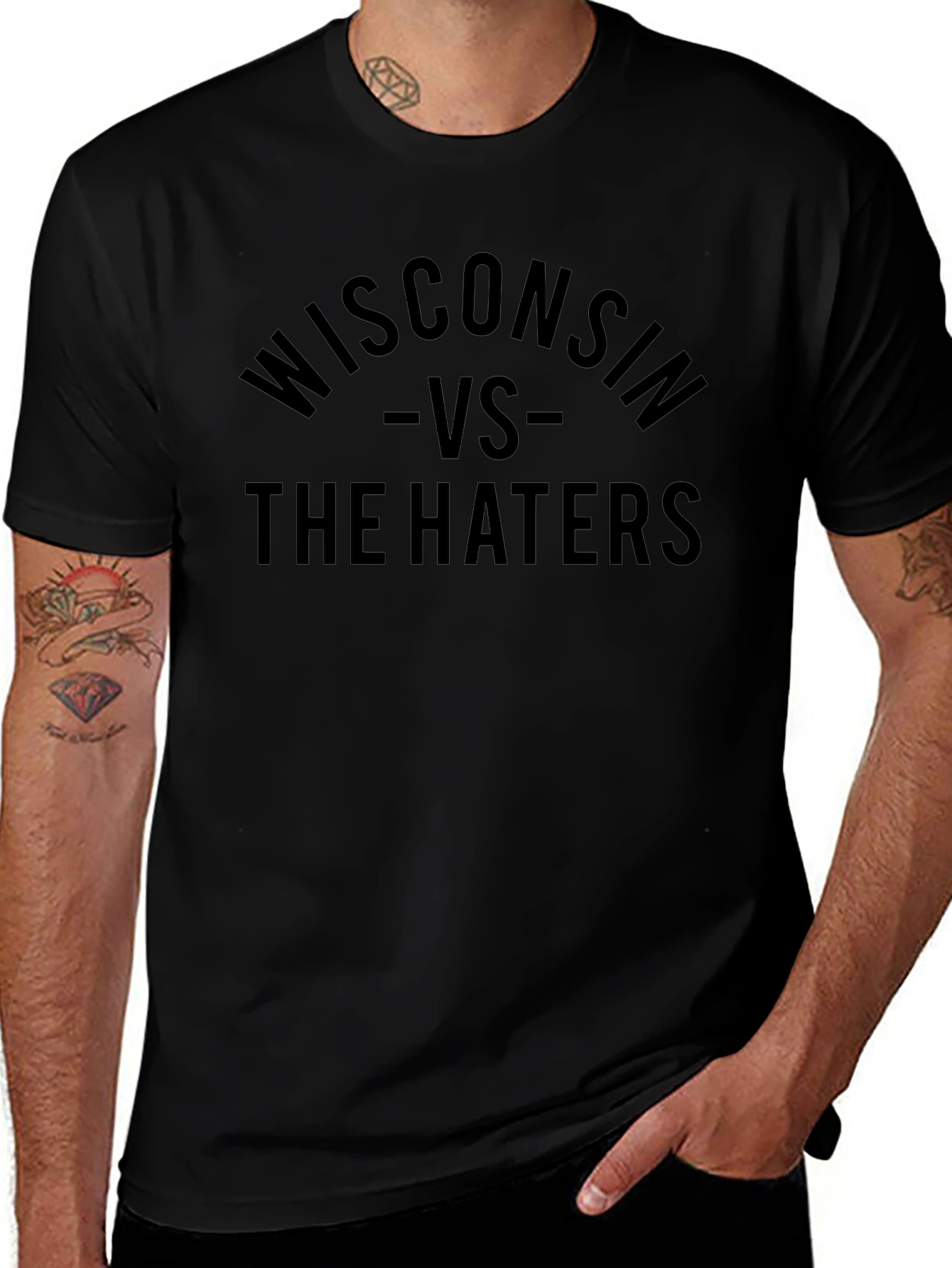 Wisconsin VS The Haters Black T-Shirt