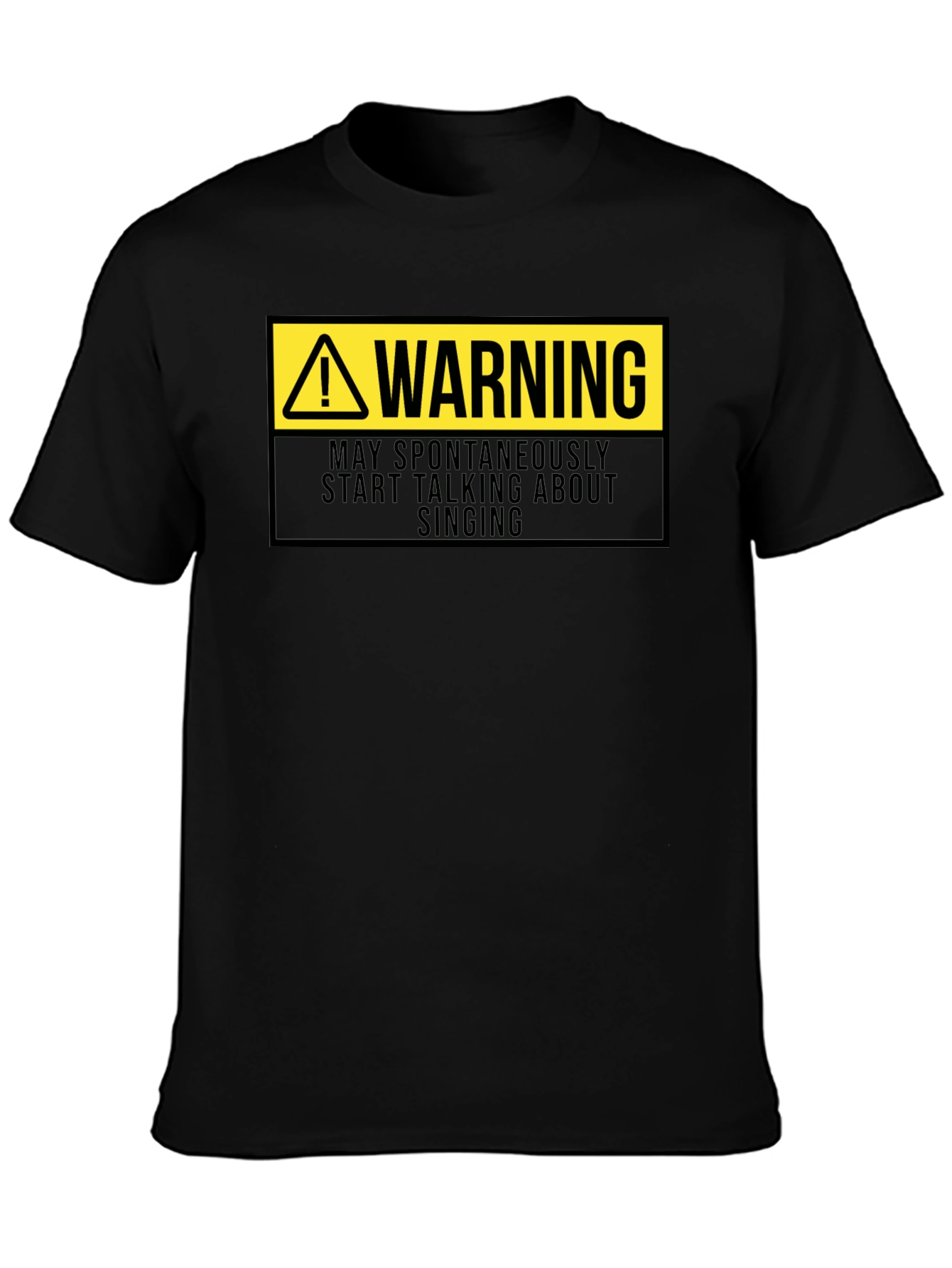 Warning May Spontaneously Sing T-Shirt Funny Musician Tee
