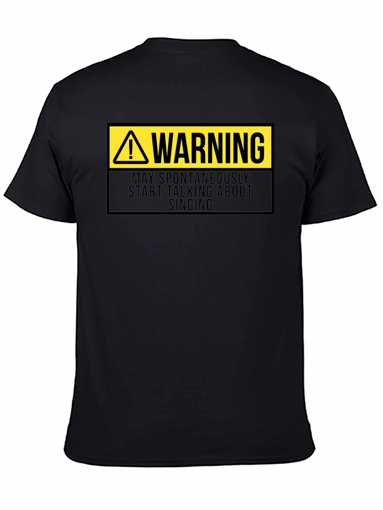 Warning May Spontaneously Sing T-Shirt Funny Musician Tee