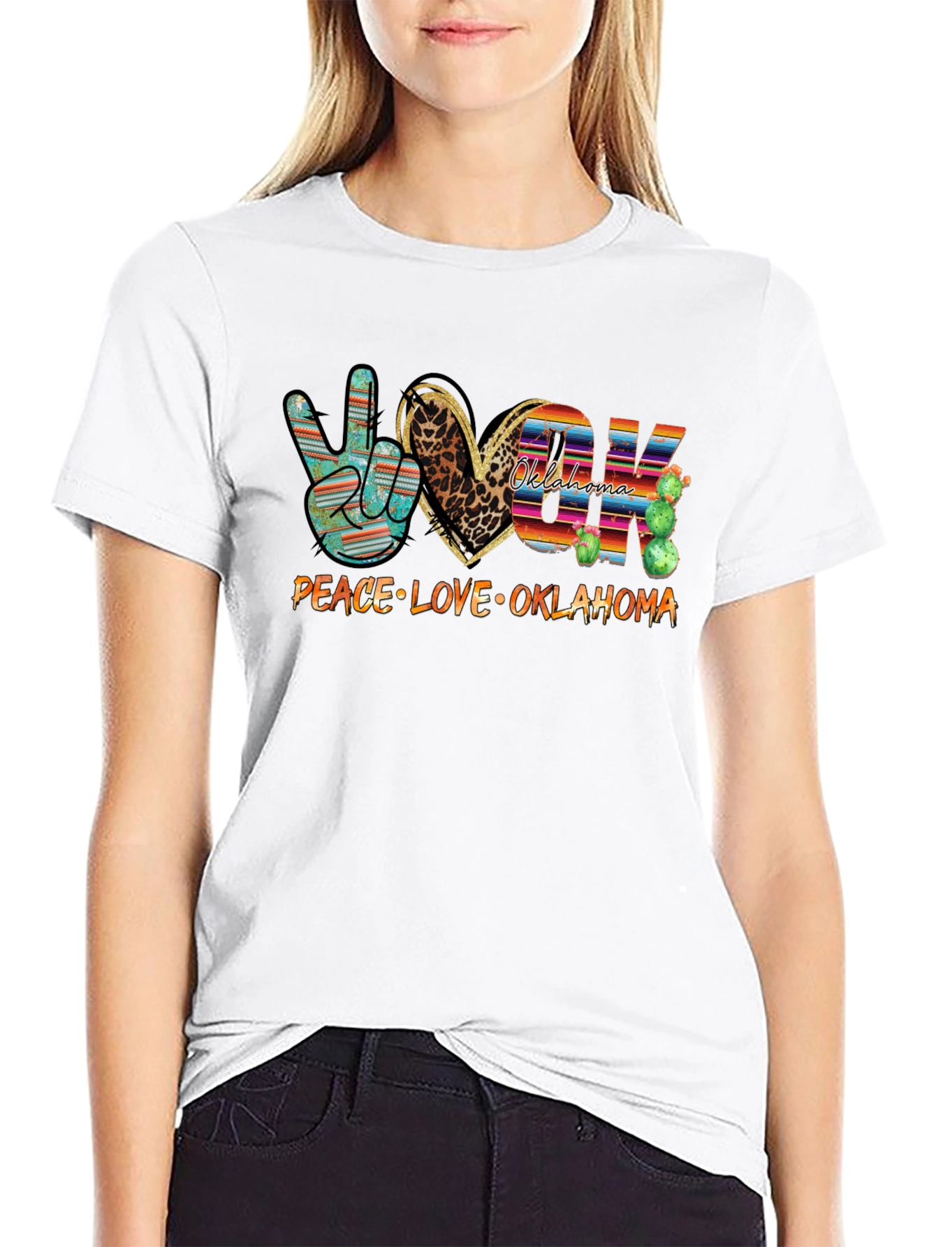 Peace Love Oklahoma Graphic Tee