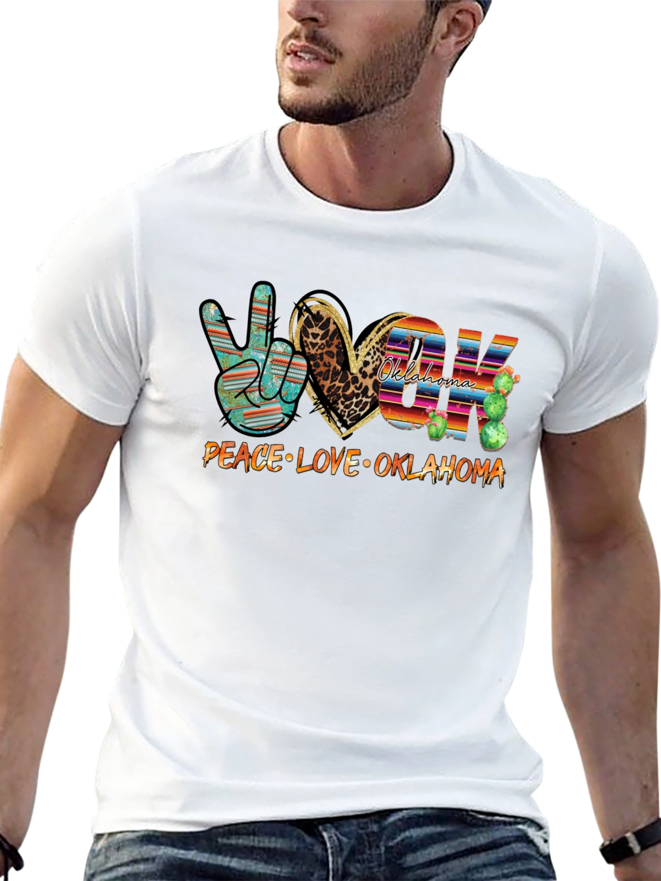 Peace Love Oklahoma Graphic Tee