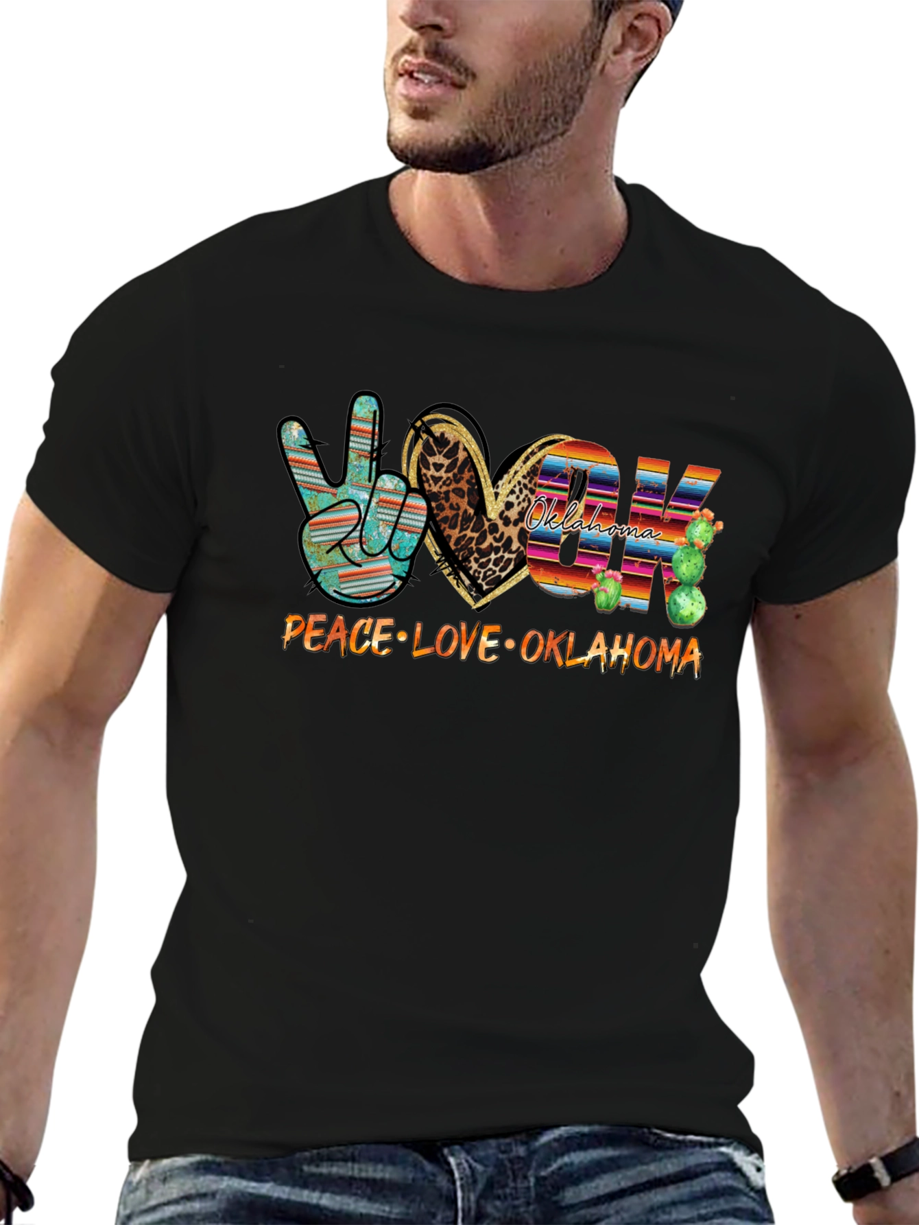 Peace Love Oklahoma Graphic Tee