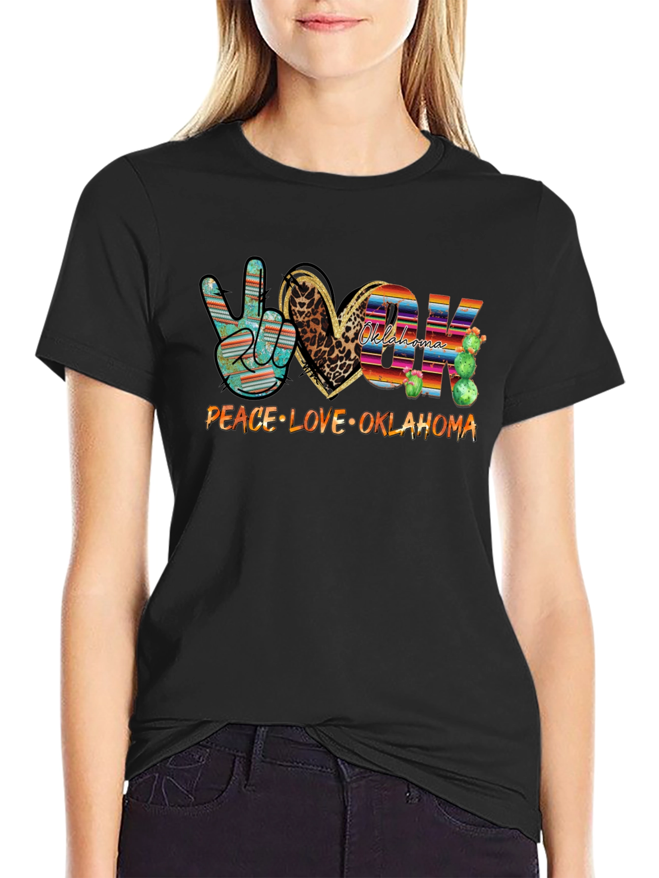 Peace Love Oklahoma Graphic Tee