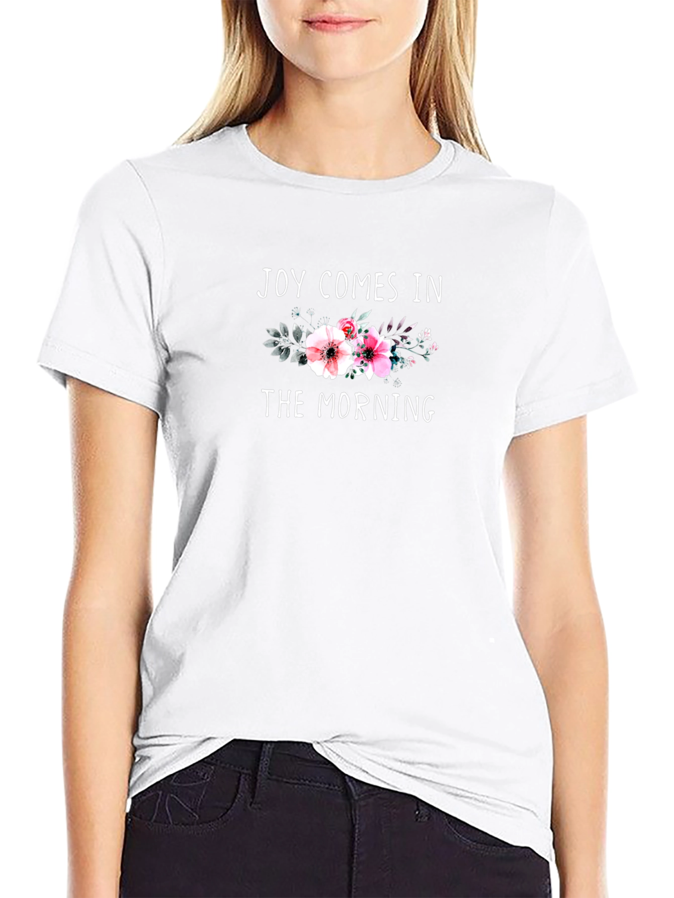 Joy Comes in the Morning Floral T-Shirt