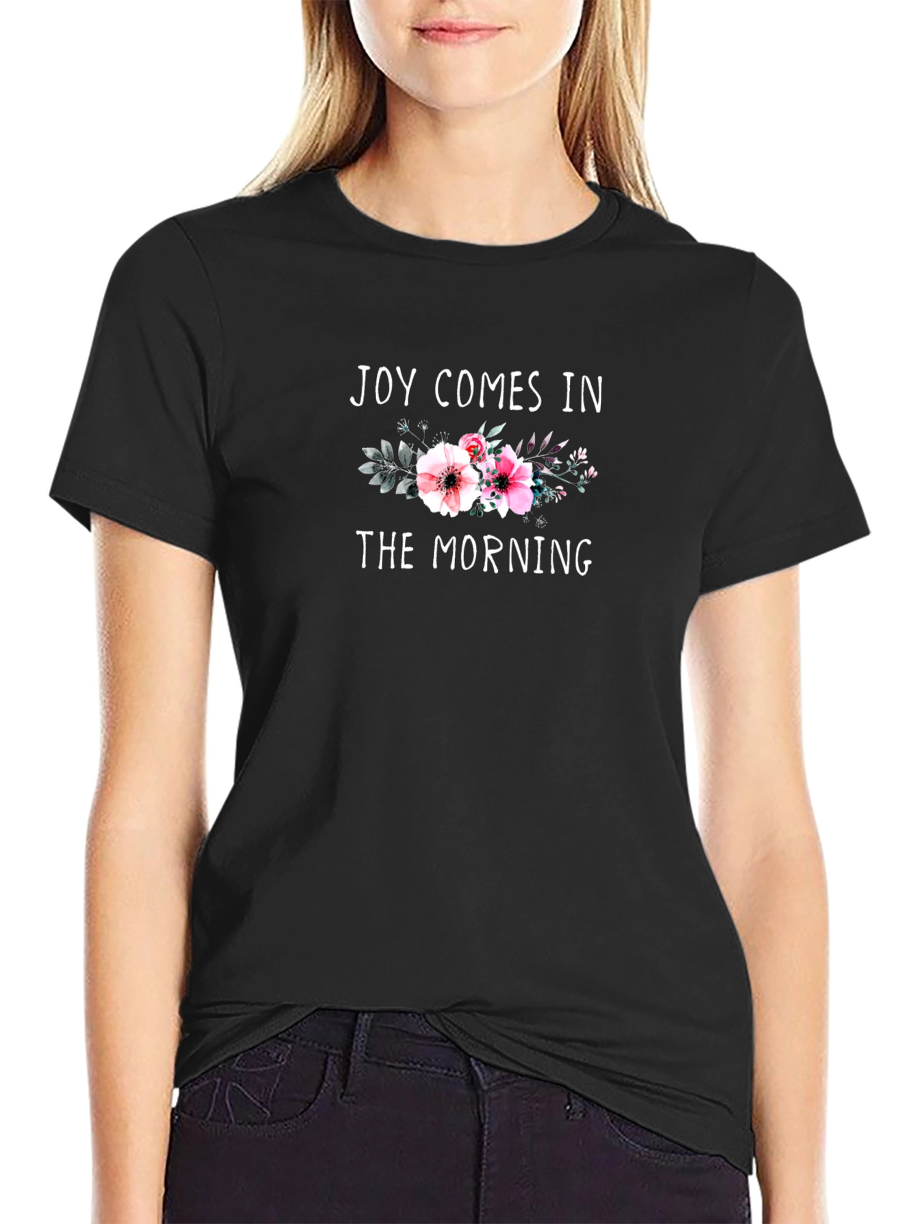 Joy Comes in the Morning Floral T-Shirt