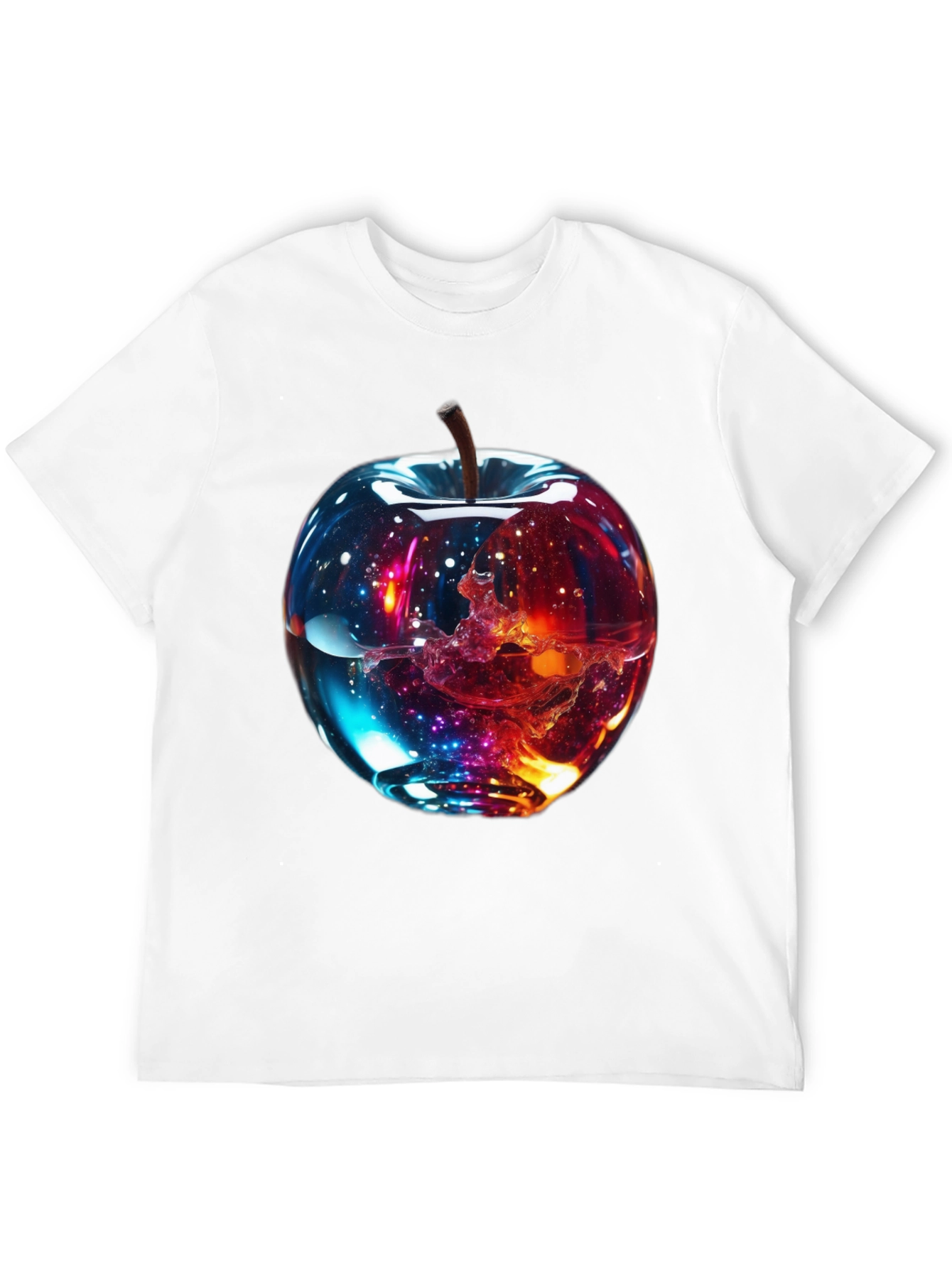 Cosmic Apple Graphic Tee - Modern Unisex Shirt