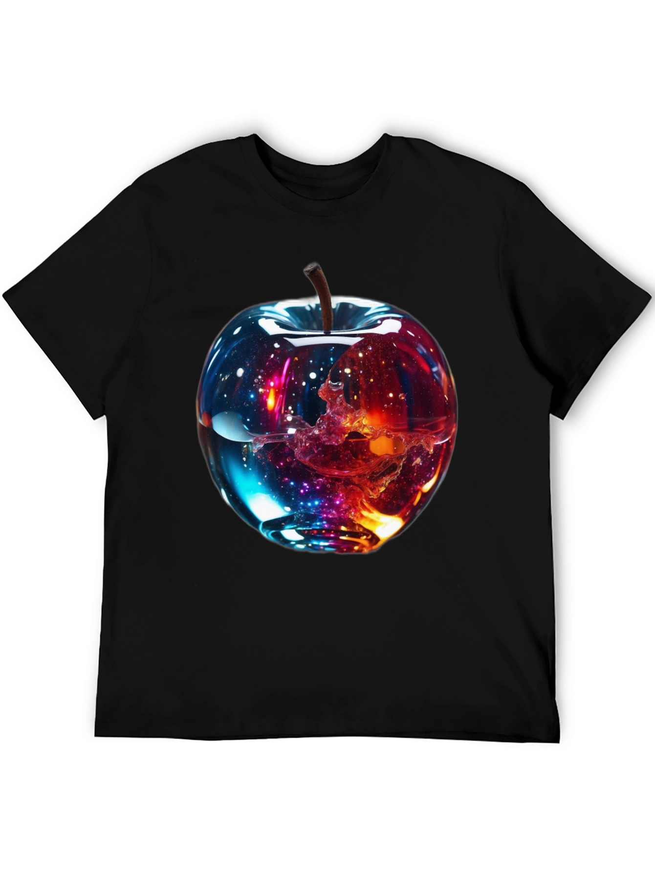 Cosmic Apple Graphic Tee - Modern Unisex Shirt