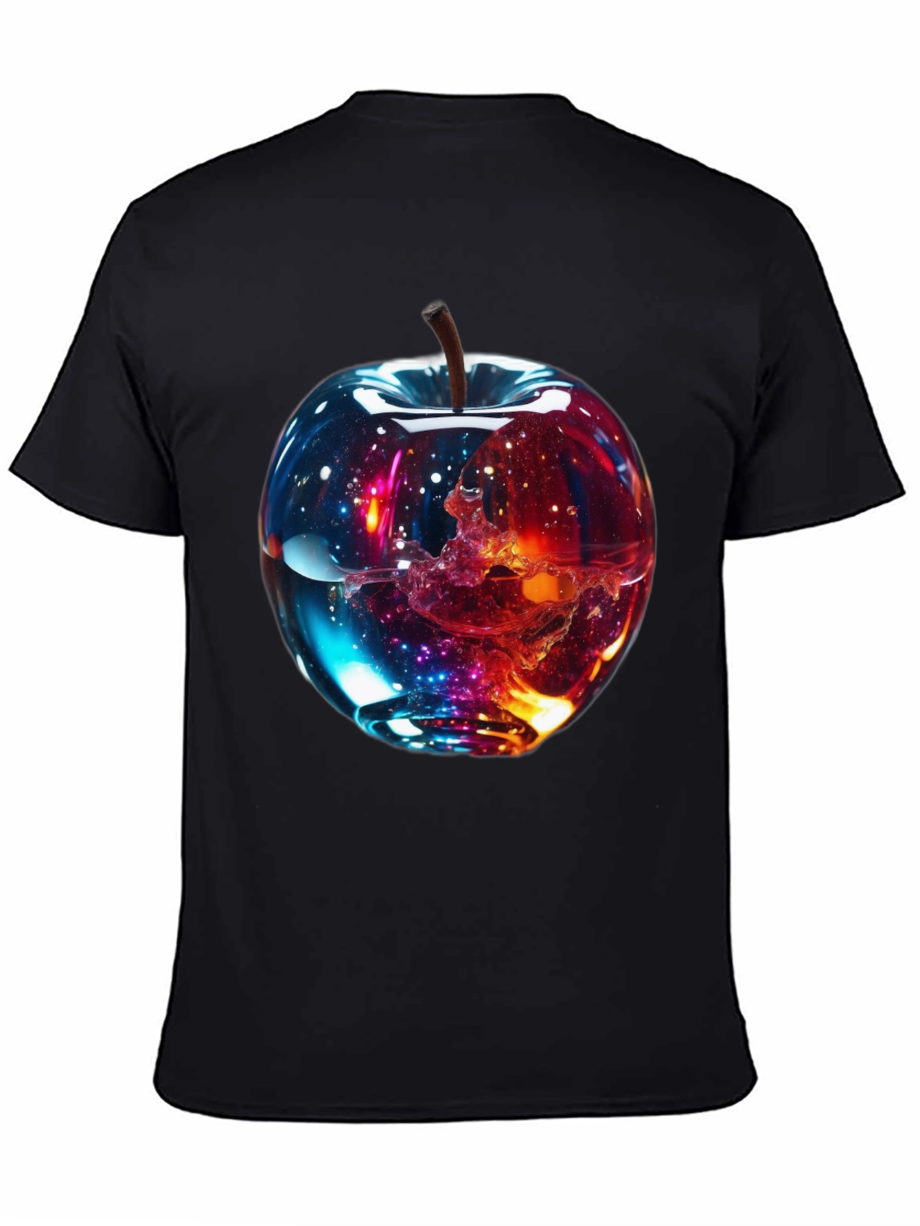 Cosmic Apple Graphic Tee - Modern Unisex Shirt