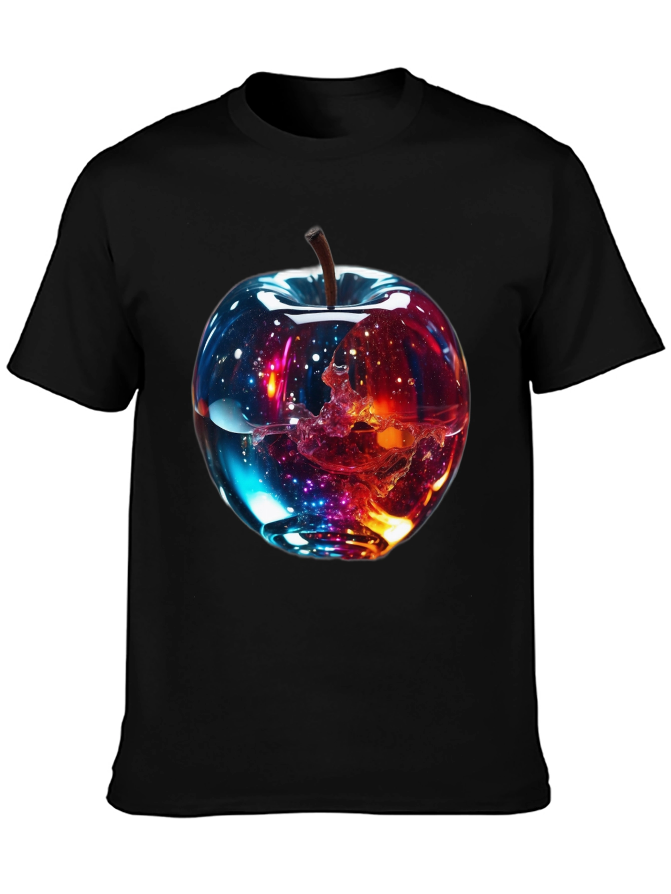 Cosmic Apple Graphic Tee - Modern Unisex Shirt