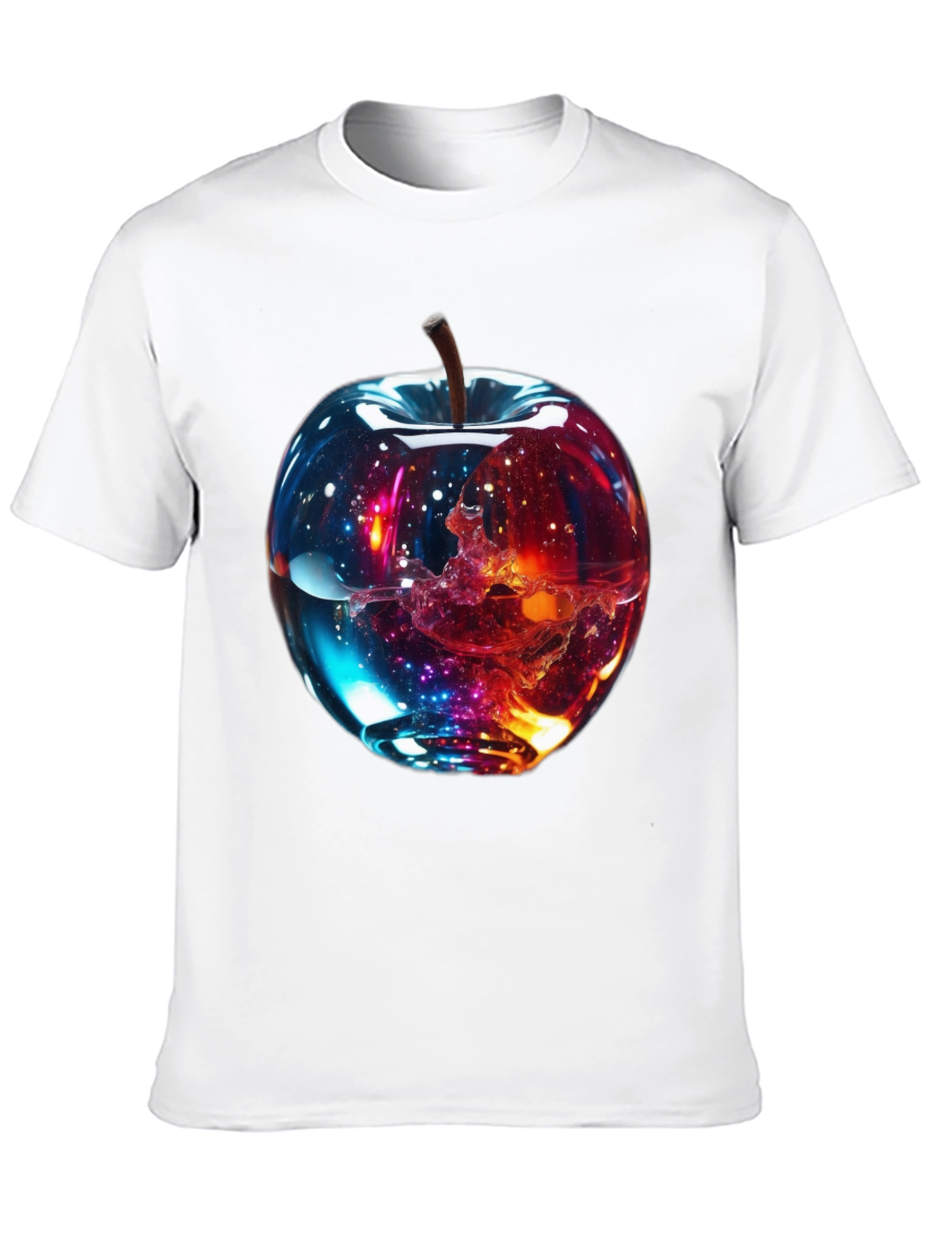 Cosmic Apple Graphic Tee - Modern Unisex Shirt