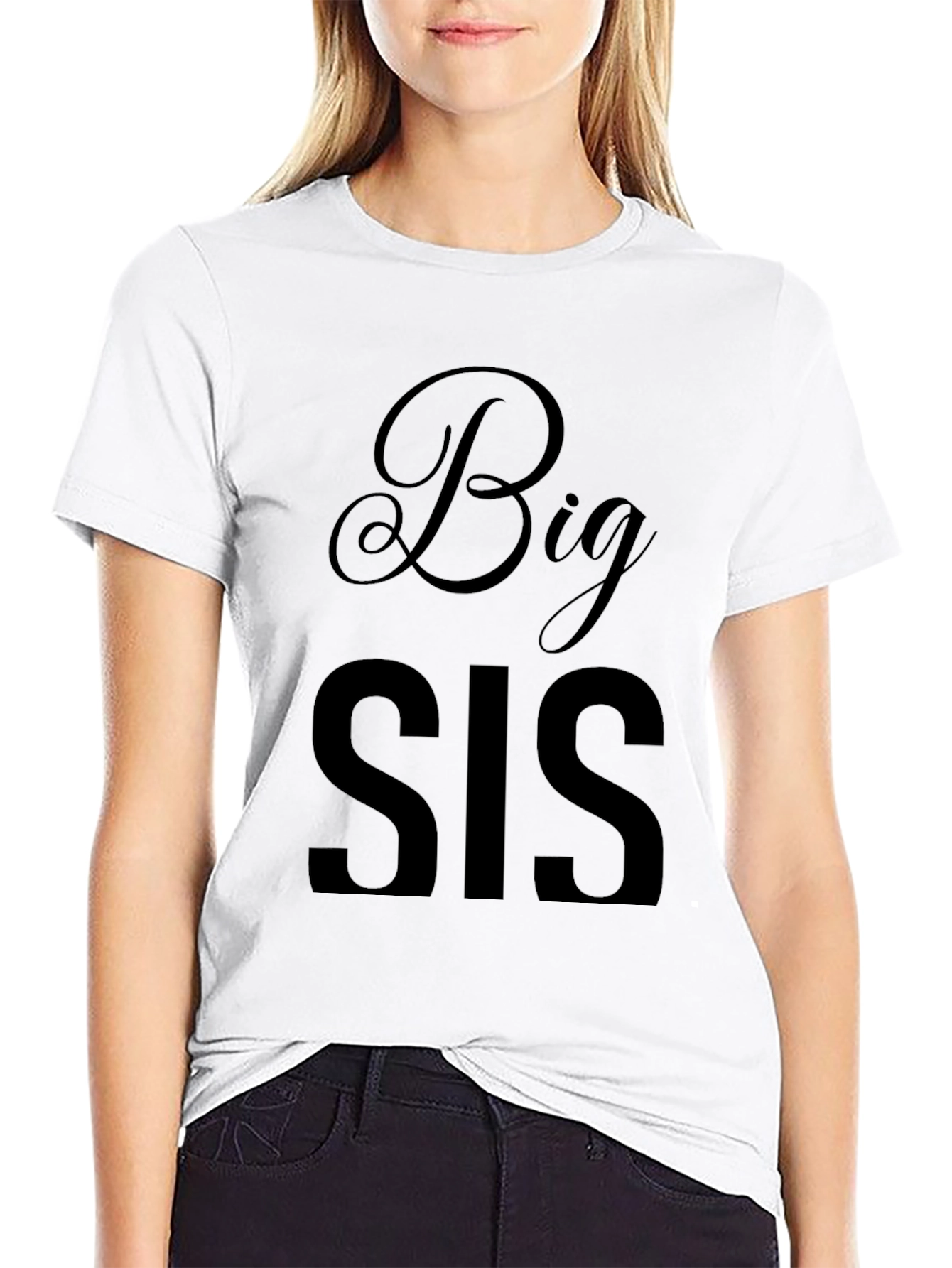 Big Sis Black Graphic Tee