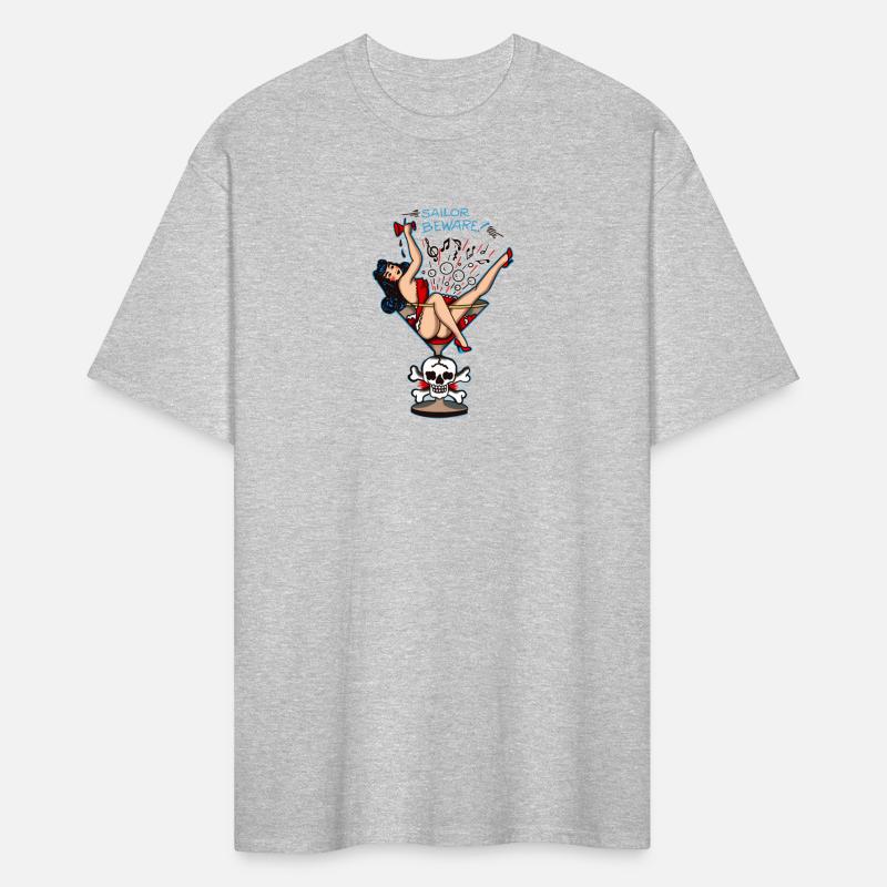 “Sailor Beware” Up In Martini Glass Tattoo