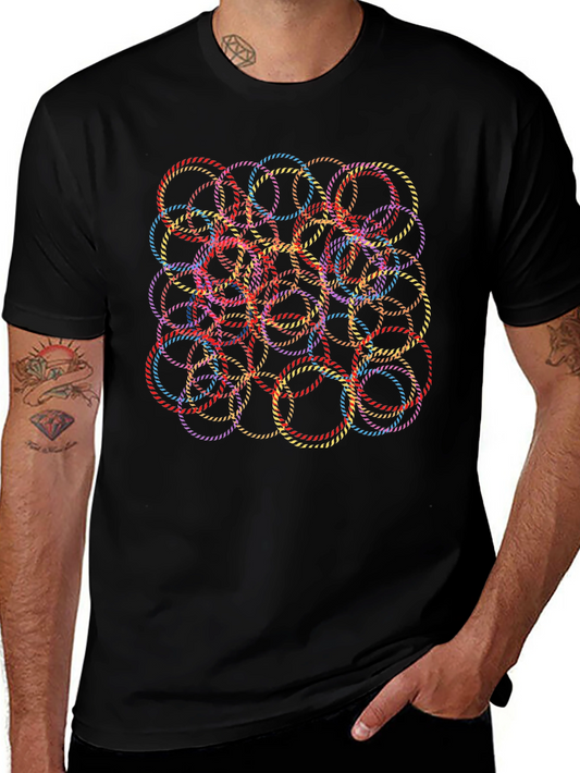 Abstract Circle Graphic Print T-Shirt