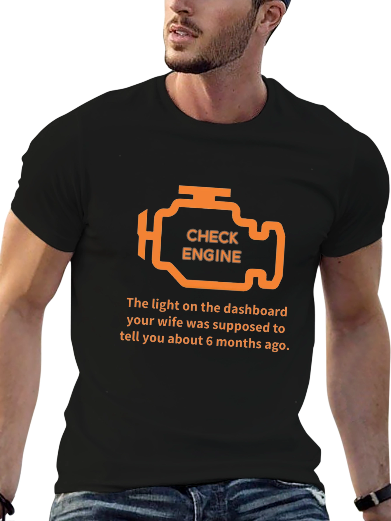 Check Engine T-Shirt - Funny Car Humor