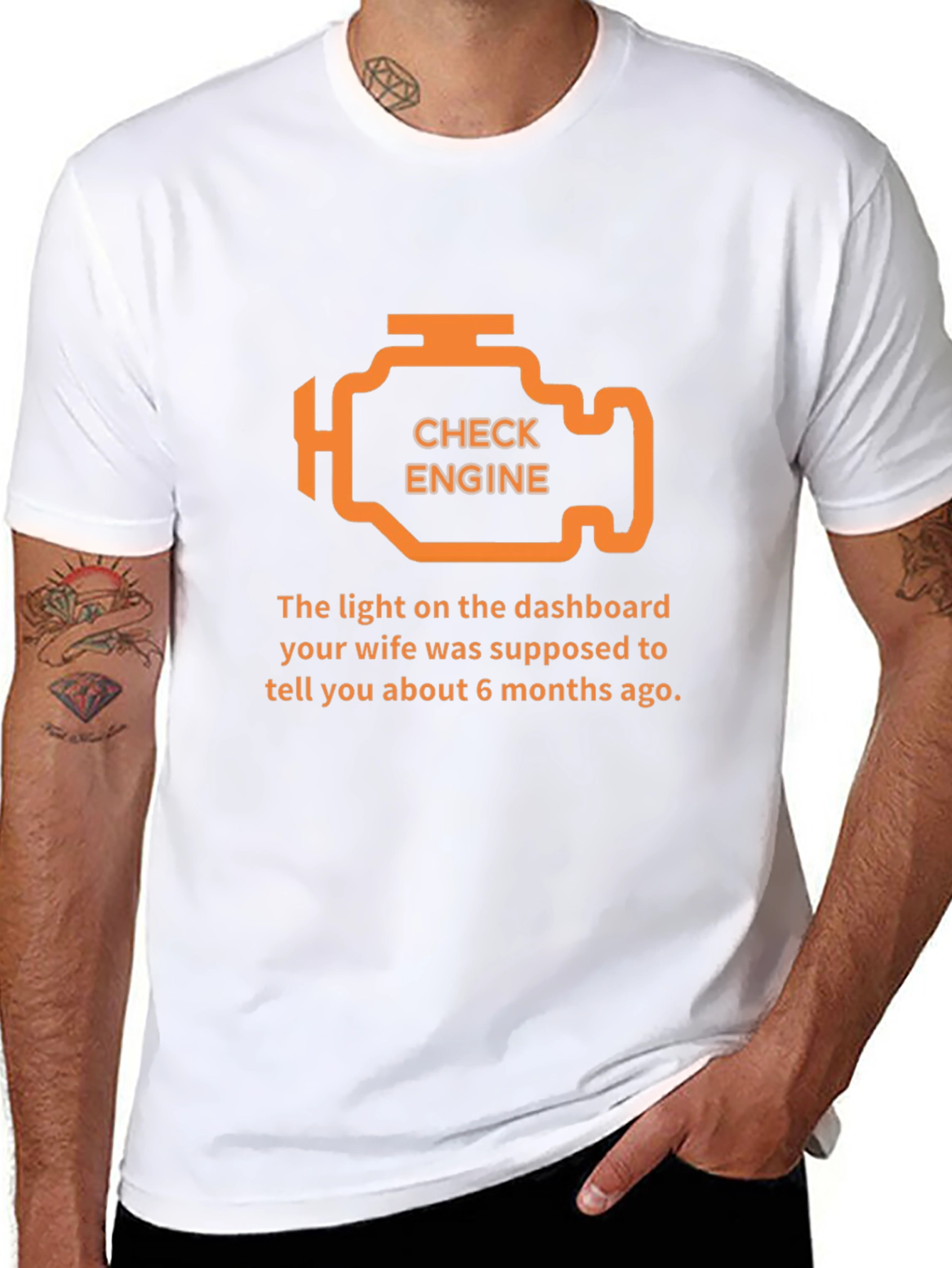 Check Engine T-Shirt - Funny Car Humor
