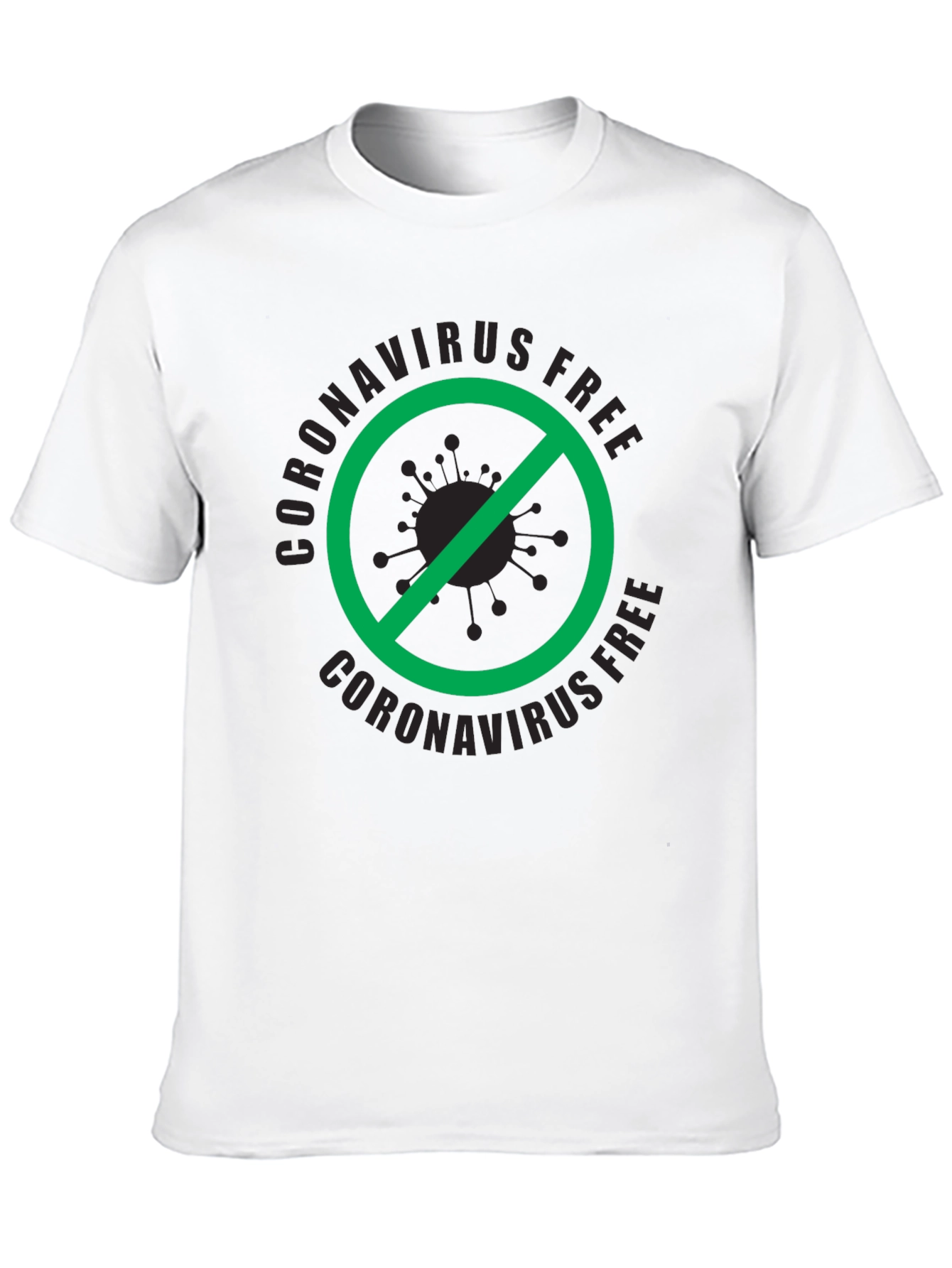 Coronavirus Free Black T-Shirt