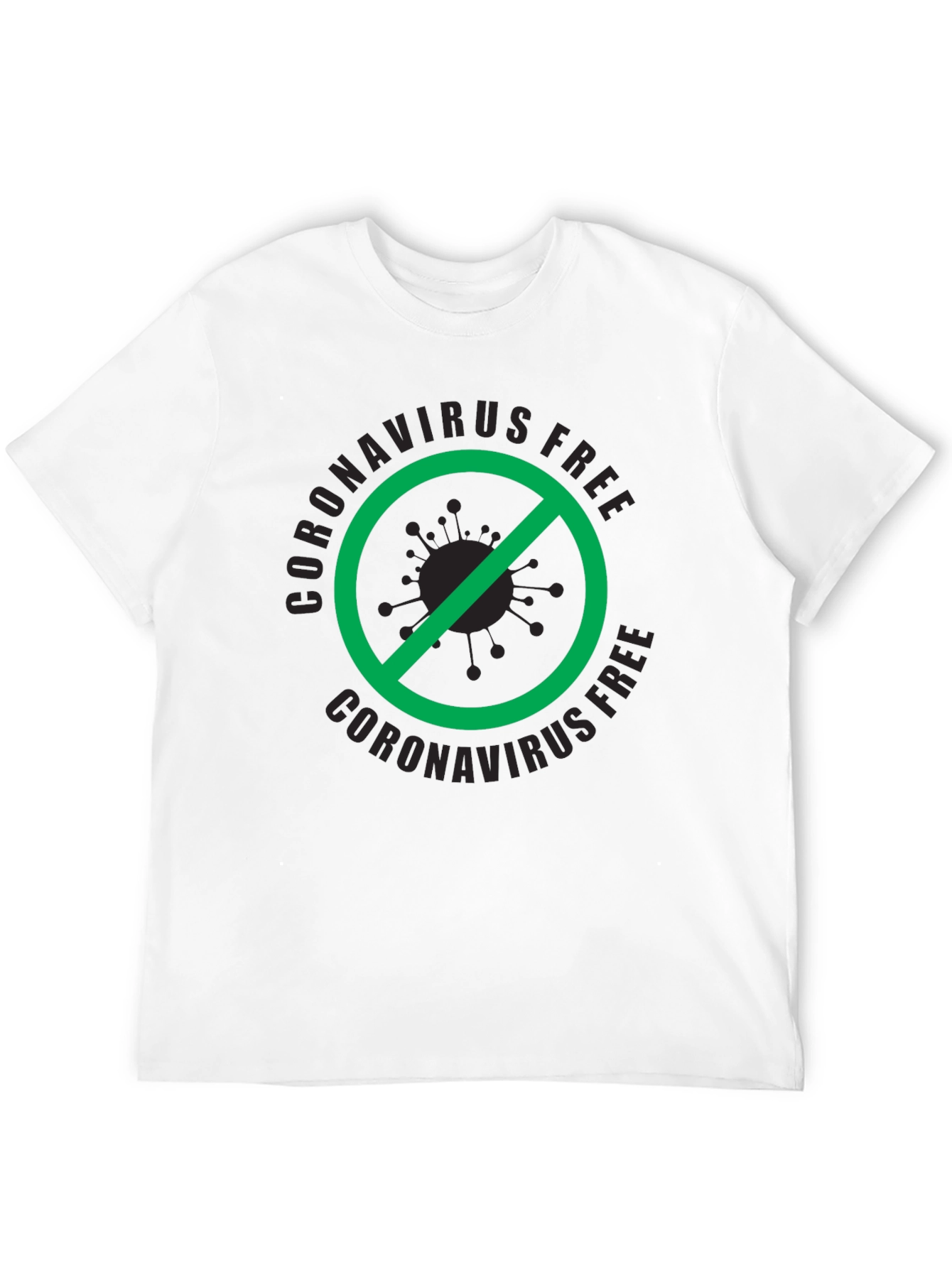 Coronavirus Free Black T-Shirt