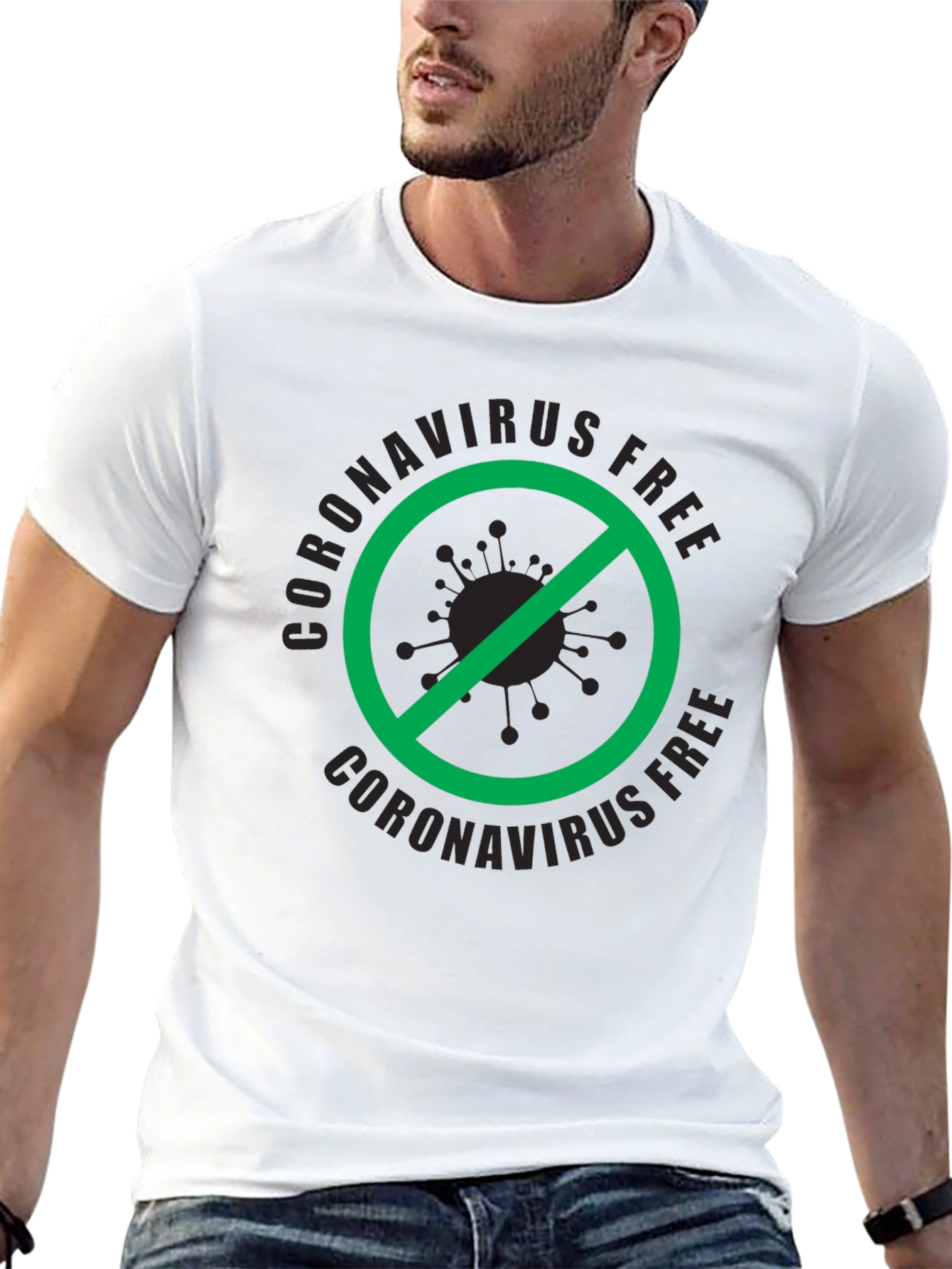Coronavirus Free Black T-Shirt