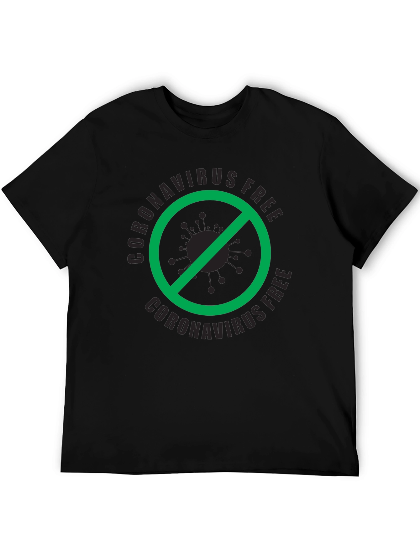 Coronavirus Free Black T-Shirt