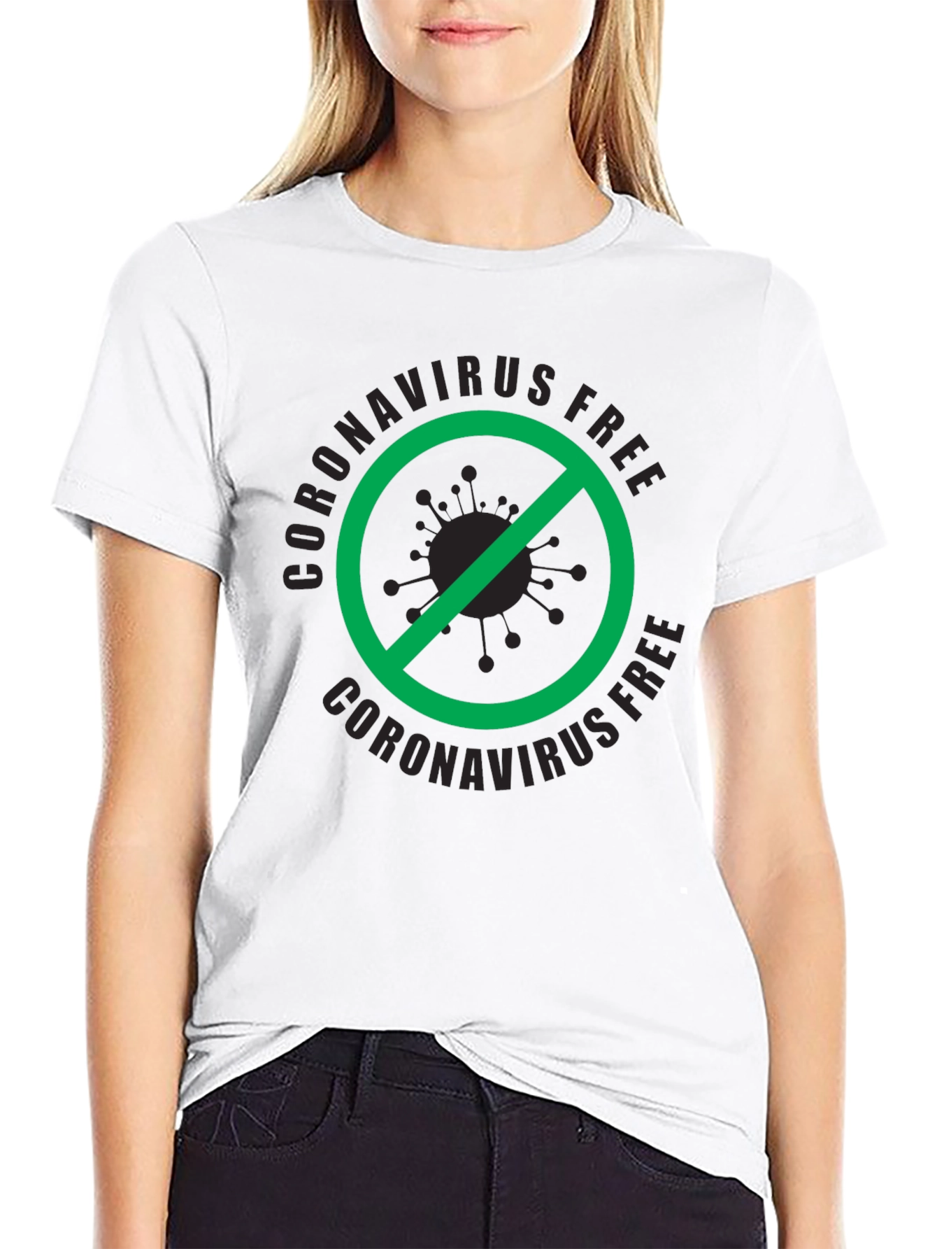 Coronavirus Free Black T-Shirt