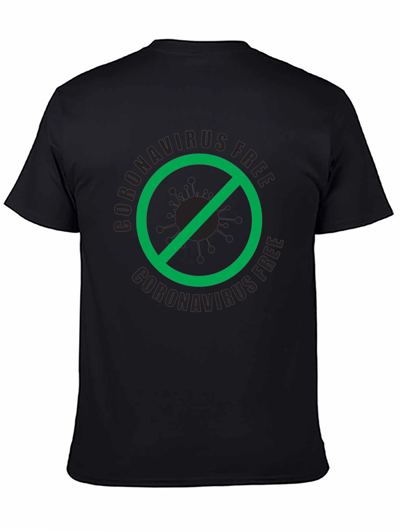 Coronavirus Free Black T-Shirt