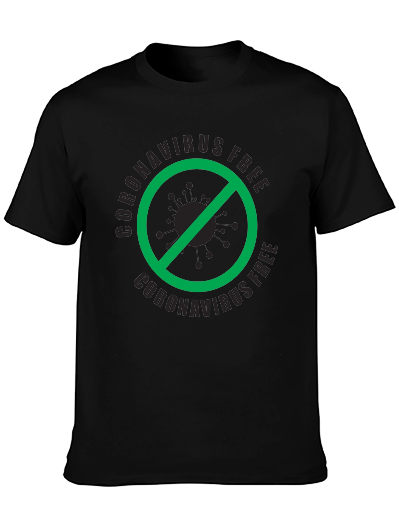 Coronavirus Free Black T-Shirt